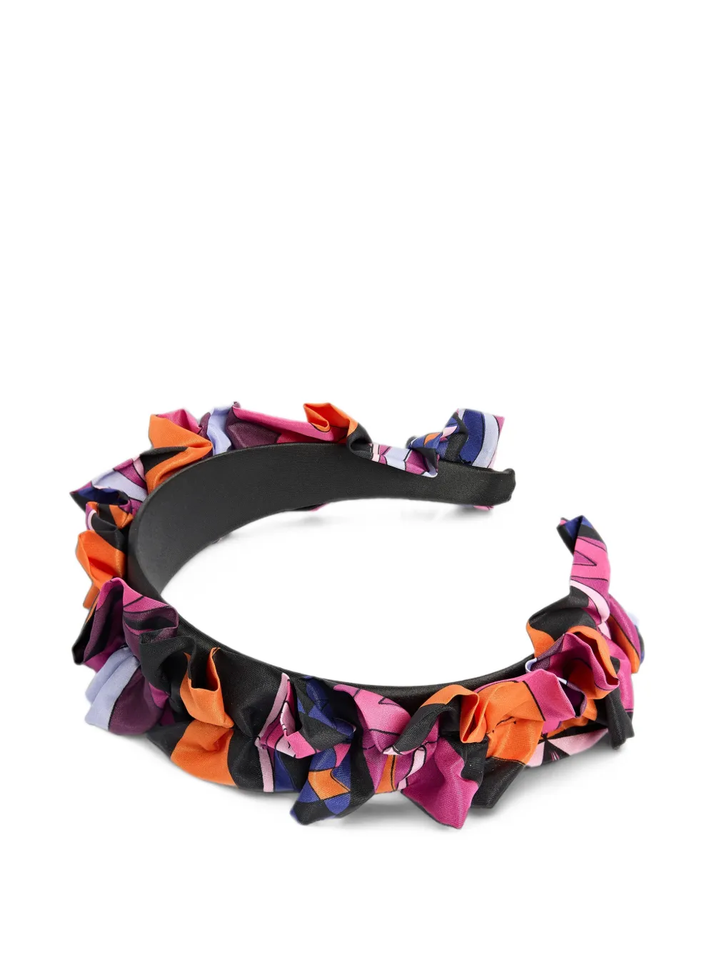 PUCCI Junior Haarband met Collane-print en ruches Zwart