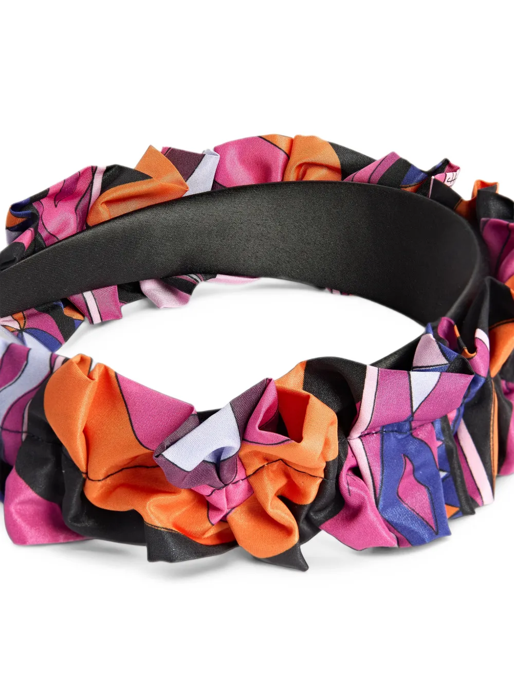 PUCCI Junior Haarband met Collane-print en ruches Zwart