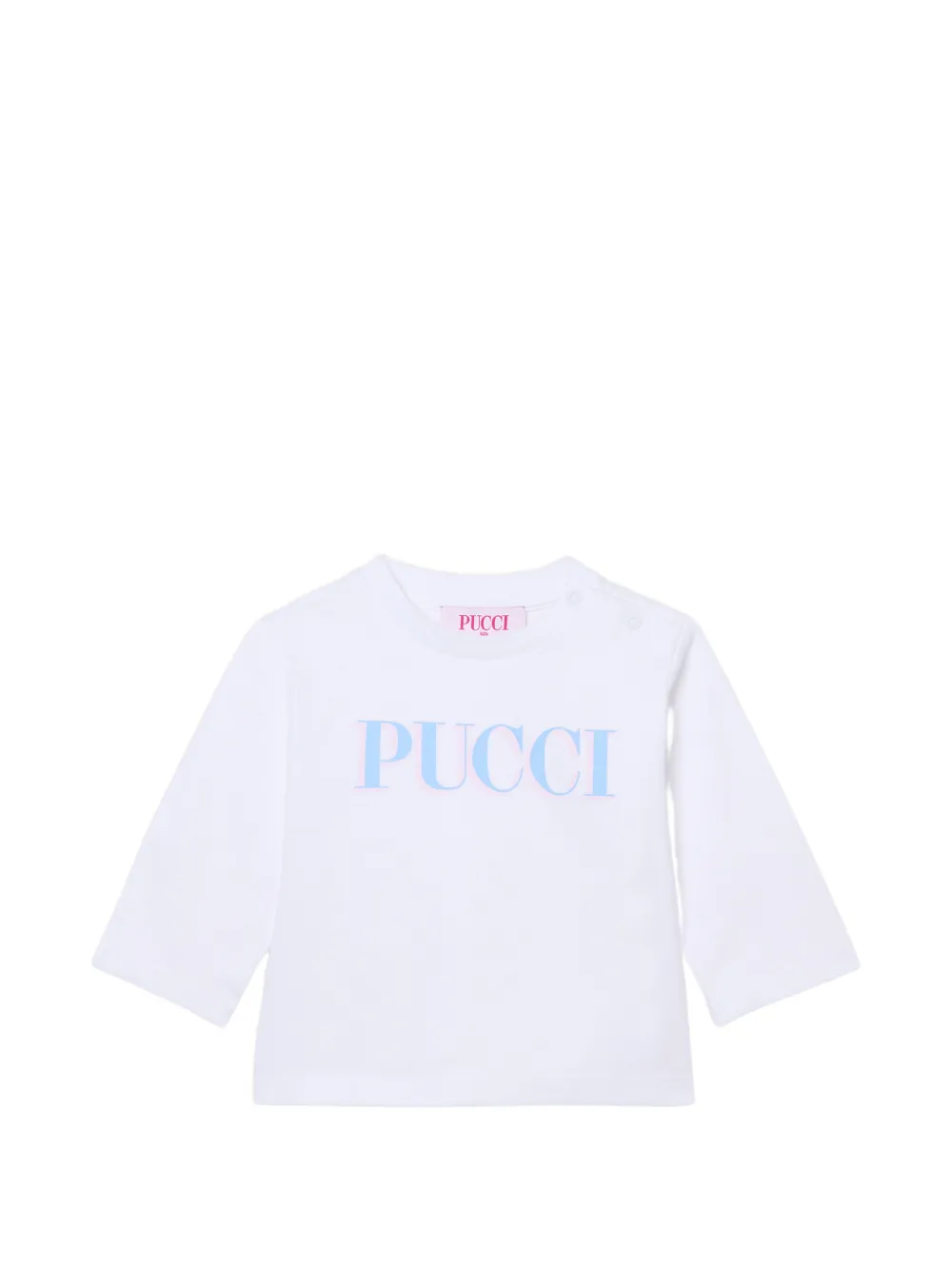 PUCCI Junior logo-print long-sleeve T-shirt - Bianco