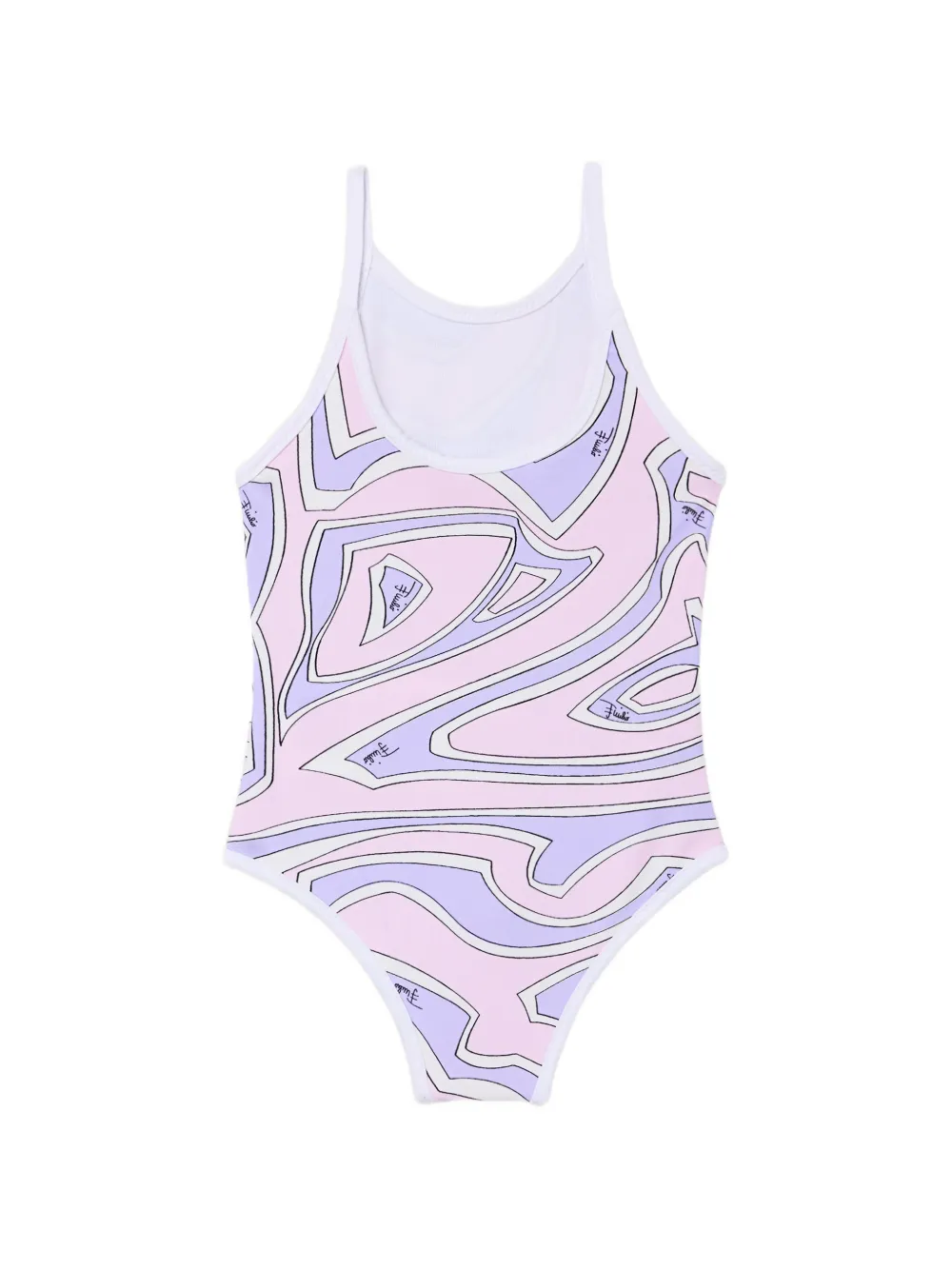 PUCCI Junior Labirinto-print swimsuit Roze