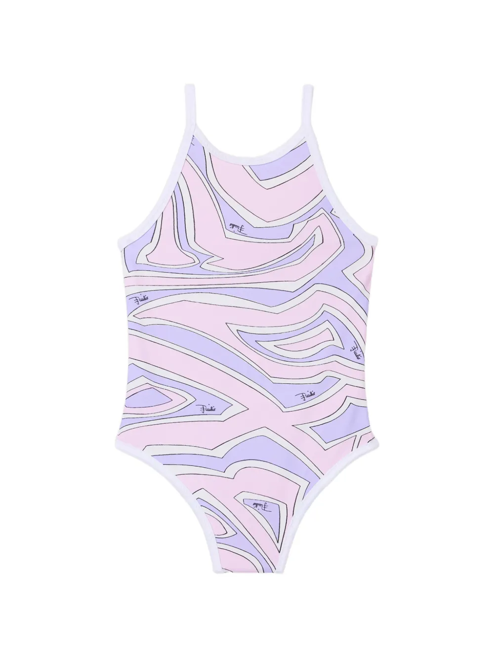 PUCCI Junior Labirinto-print swimsuit - Rosa