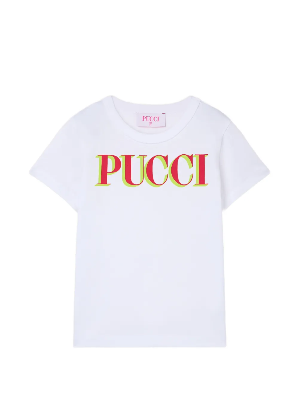 PUCCI Junior logo-print organic cotton T-shirt - Weiß