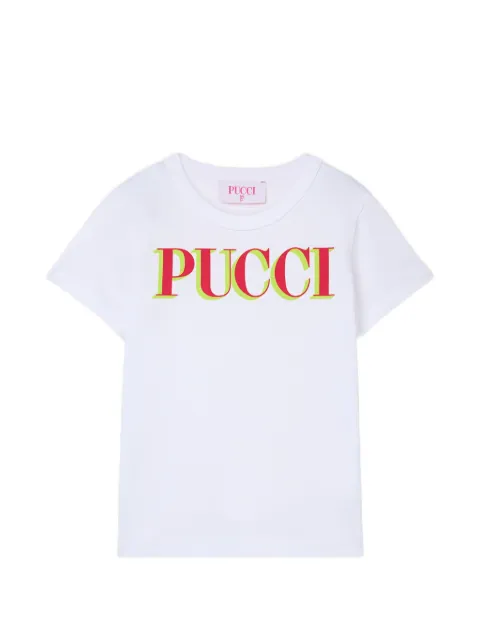 PUCCI Junior logo-print organic-cotton T-shirt