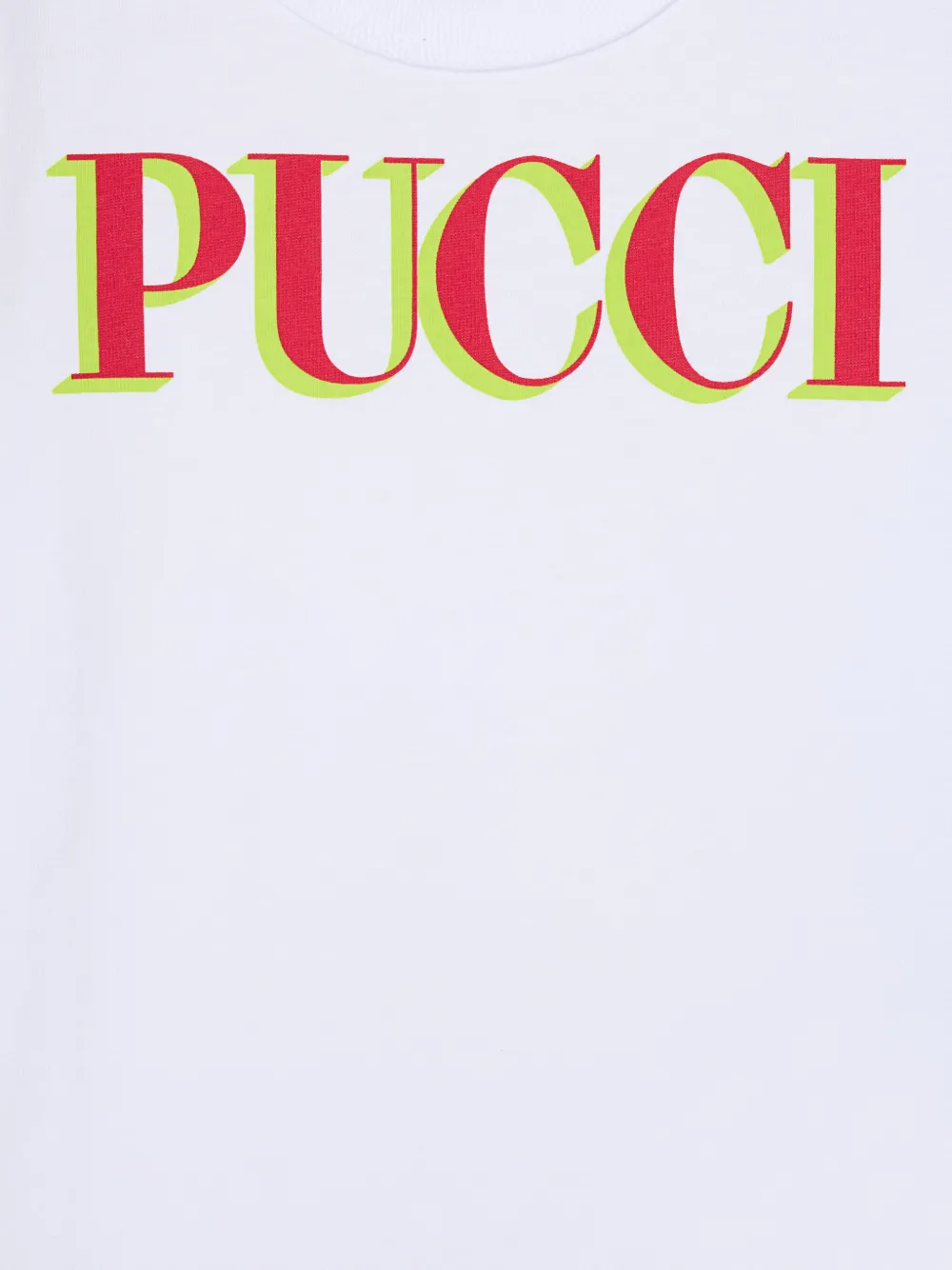 PUCCI Junior T-shirt van biologisch katoen met logoprint Wit