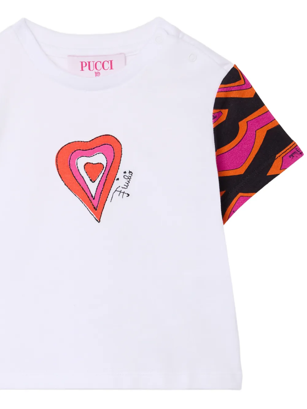 PUCCI Junior Biologisch-katoenen T-shirt met print Wit