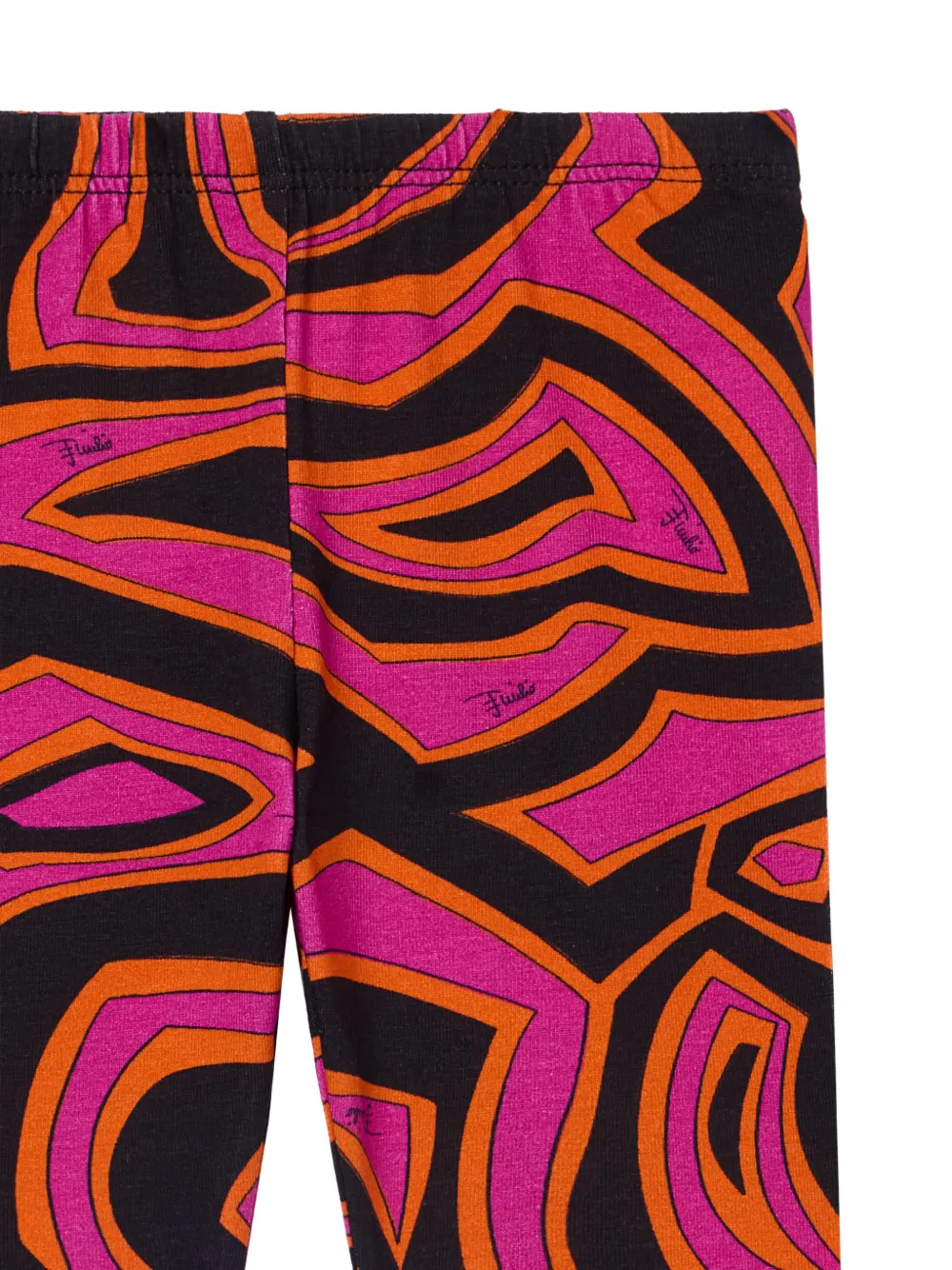 PUCCI Junior Labirinto print leggings Zwart