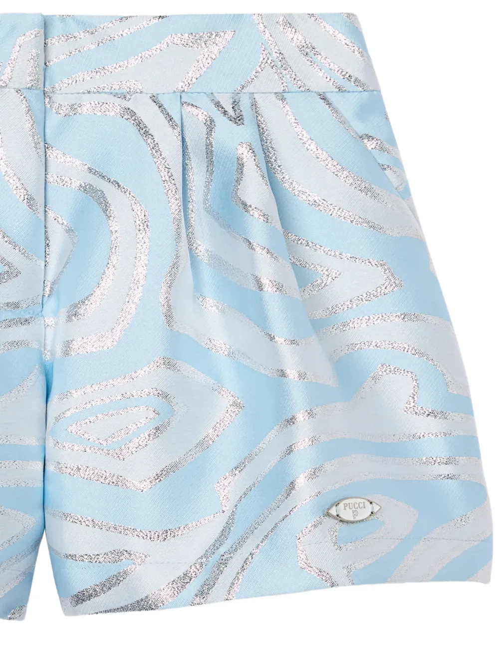 PUCCI Junior Smart shorts met Labirinto-print Blauw