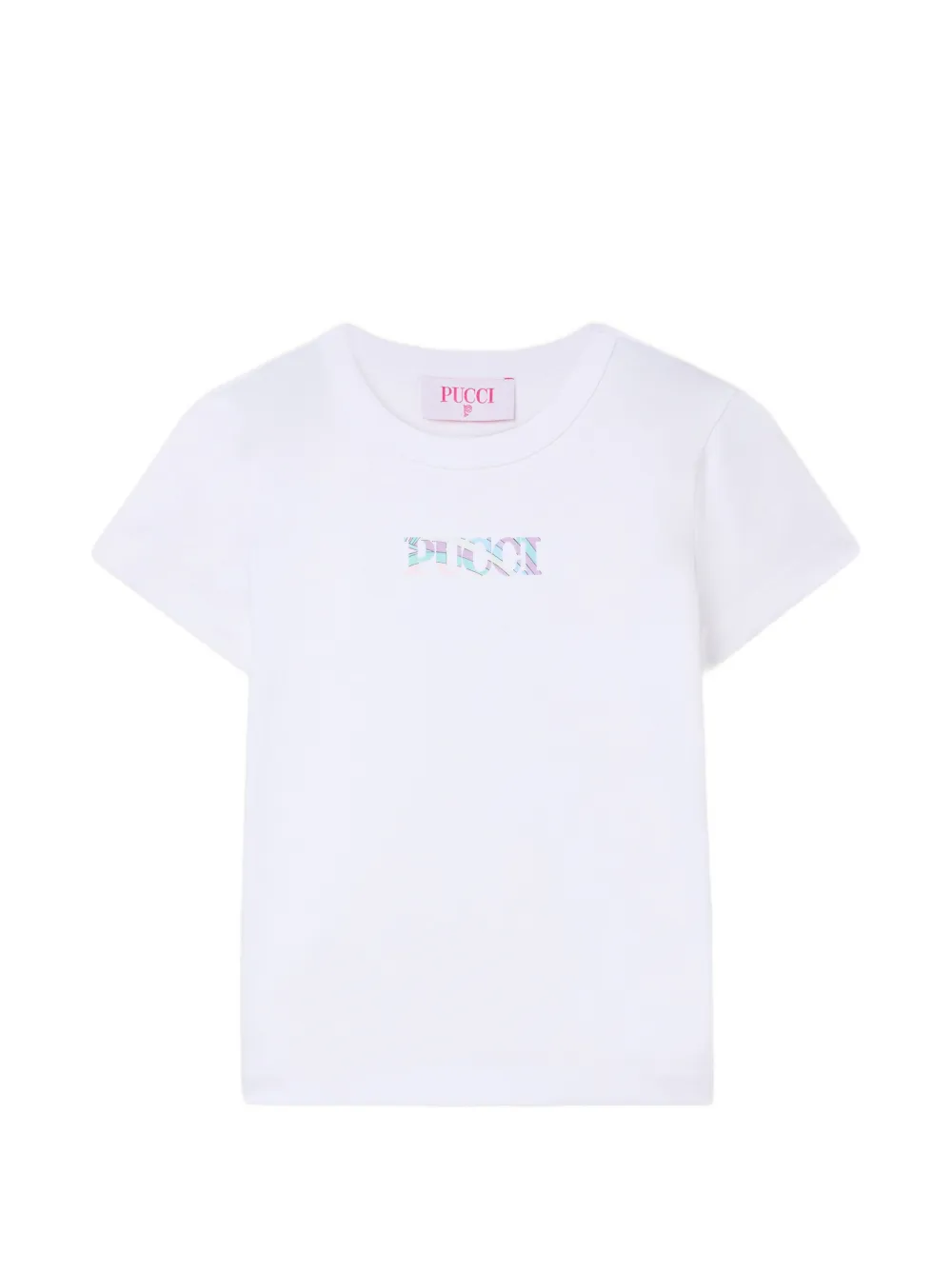 PUCCI Junior logo-print organic-cotton T-shirt - Bianco
