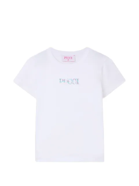 PUCCI Junior logo-print organic-cotton T-shirt