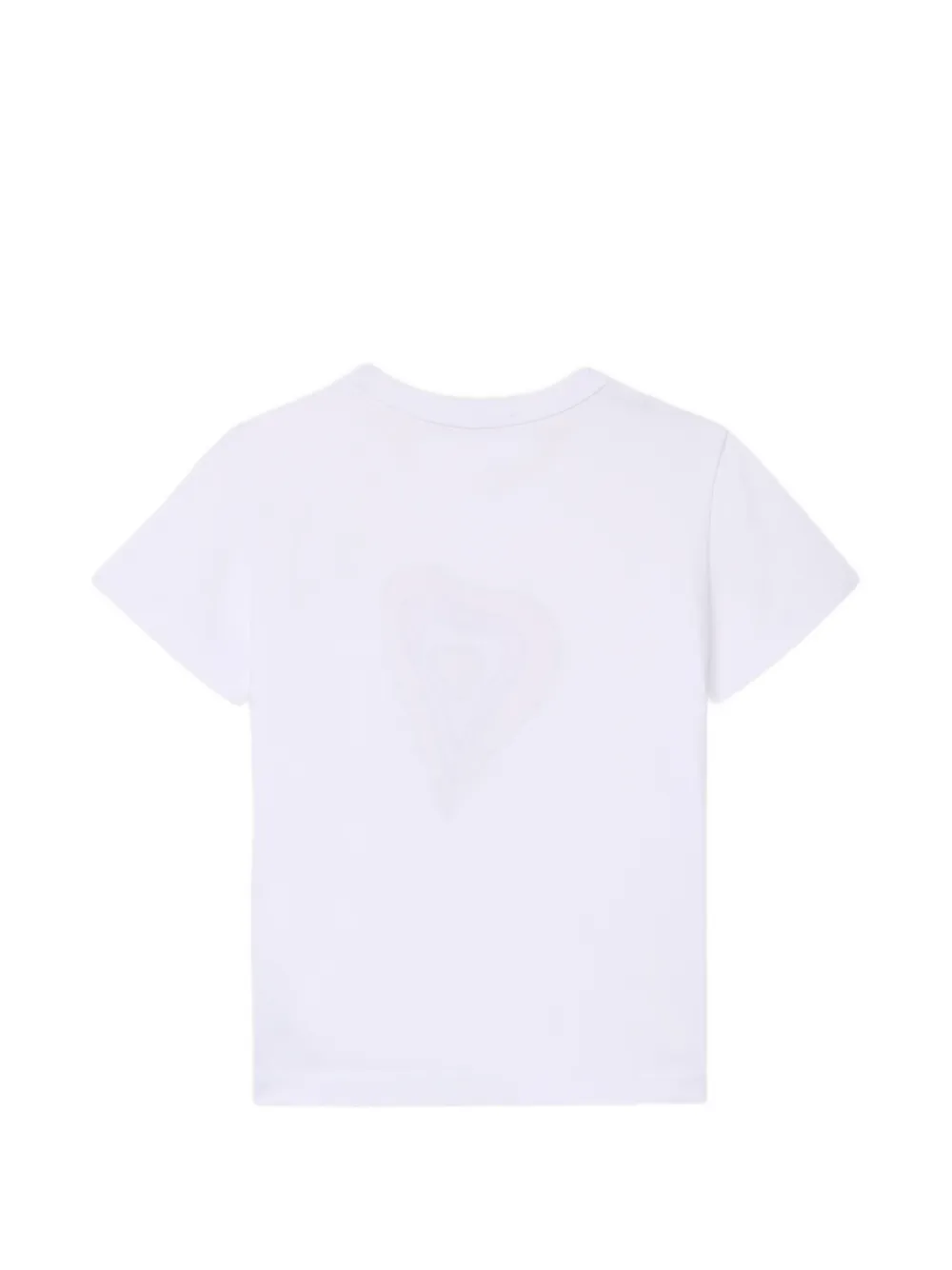 PUCCI Junior heart-print organic-cotton T-shirt Wit