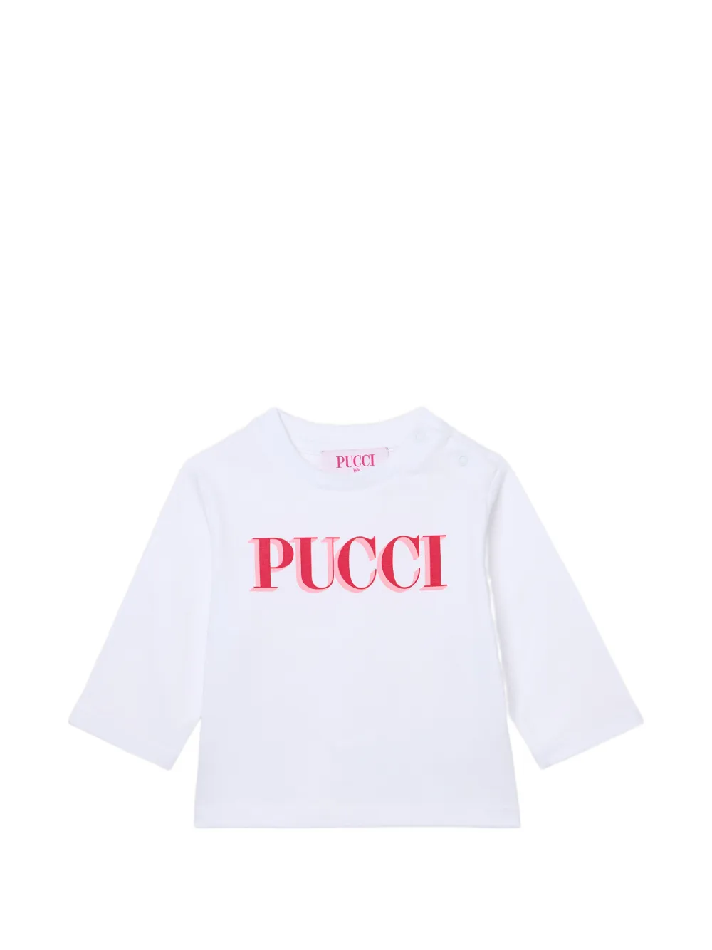PUCCI Junior logo-print long-sleeve T-shirt - Weiß