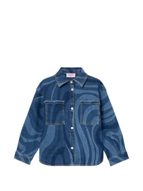 PUCCI Junior Marmo denimskjorte med tryk