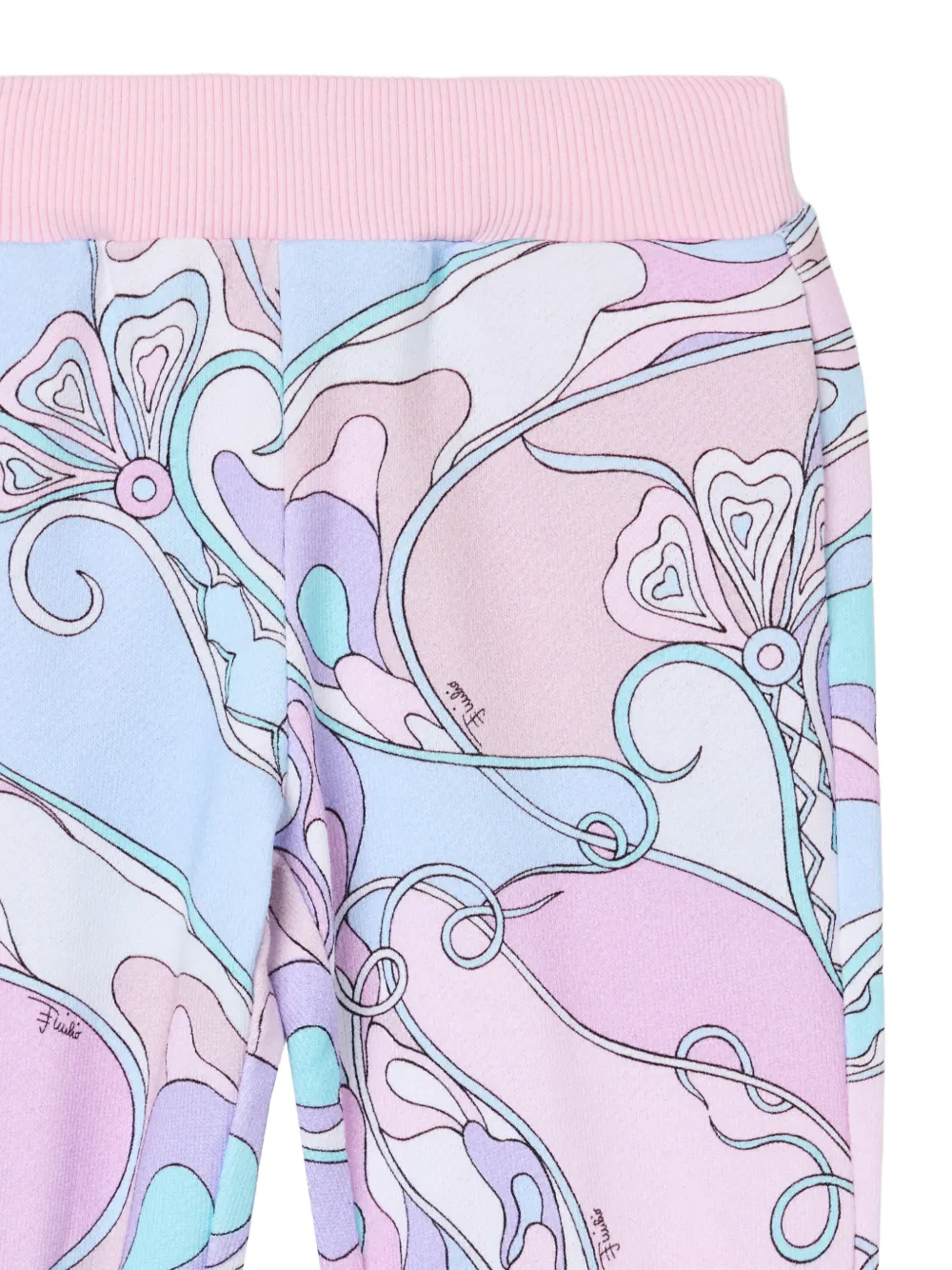 PUCCI Junior Orchidee print tracksuit bottoms Roze