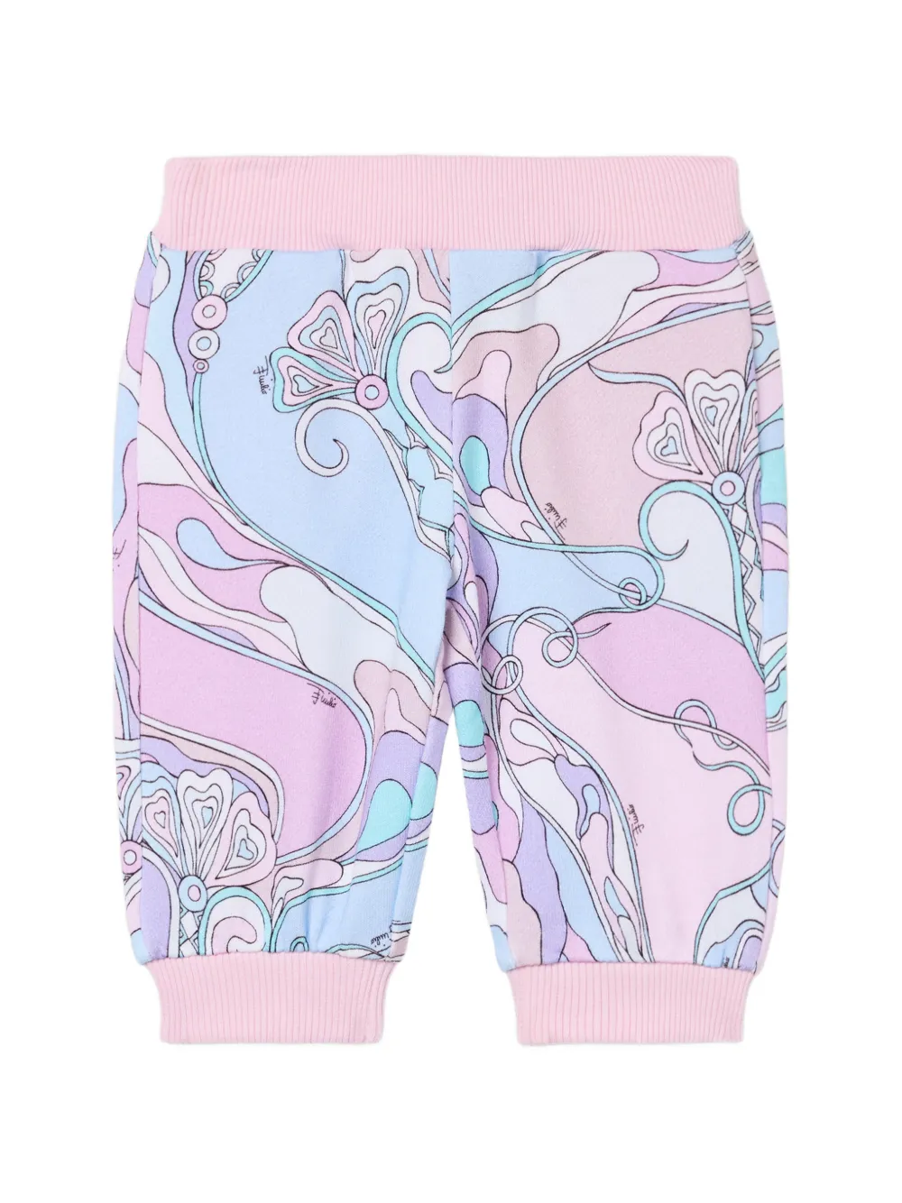 PUCCI Junior Orchidee print tracksuit bottoms - Rosa