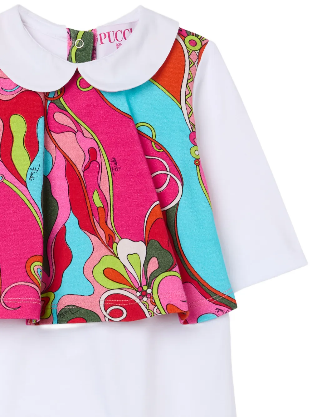 PUCCI Junior abstract-print organic-cotton babygrow set (set of three) Wit