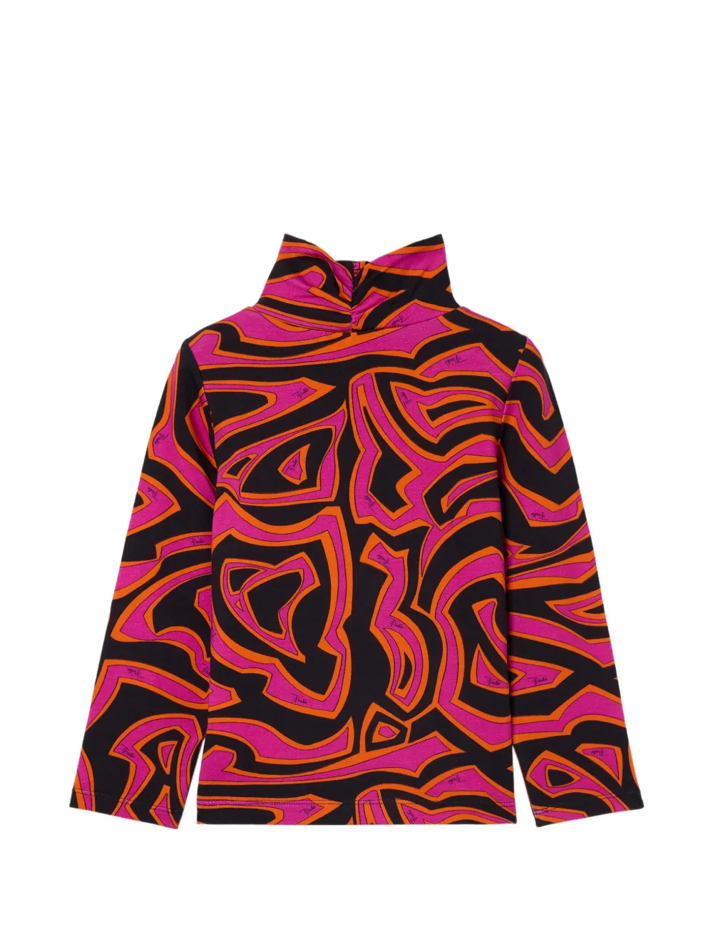 PUCCI Junior Labirinto printed turtleneck sweatshirt Zwart