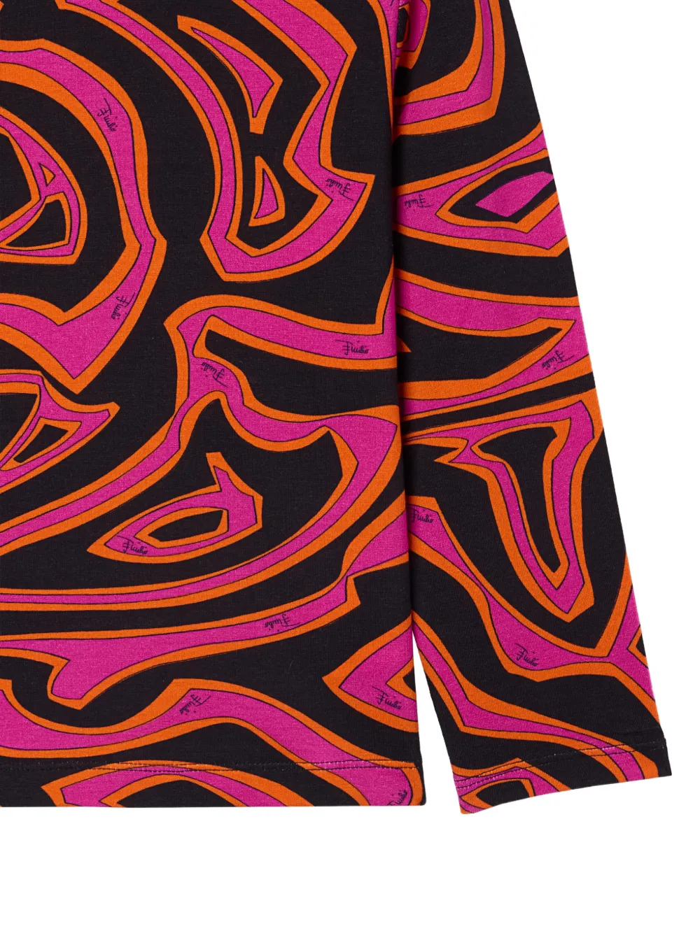 PUCCI Junior Labirinto printed turtleneck sweatshirt Zwart