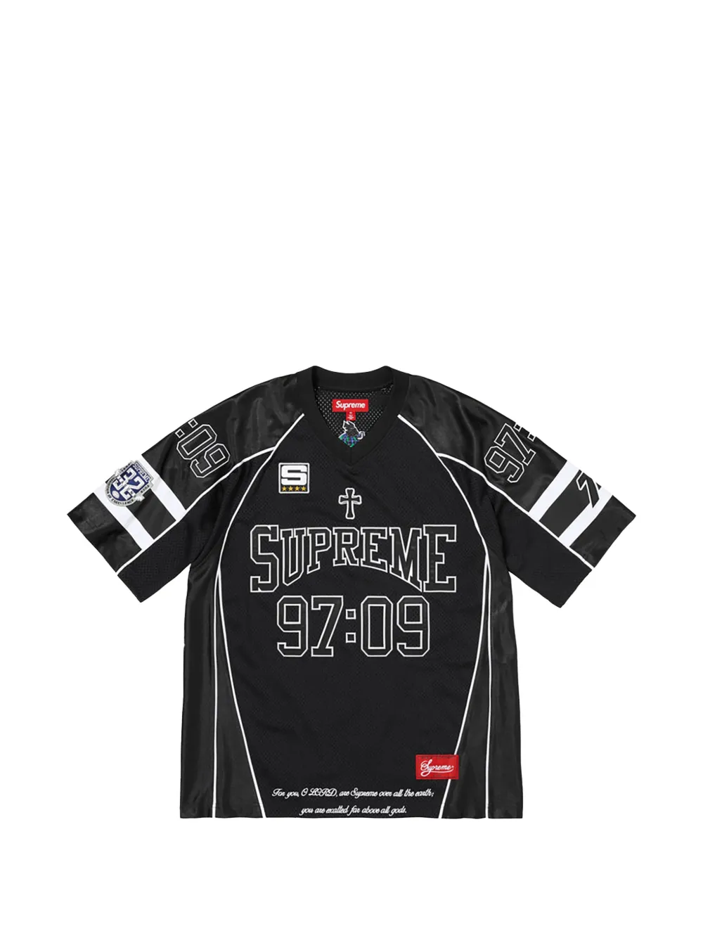 Supreme Disciples football jersey T-shirt Zwart