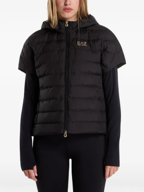 Ea7 Emporio Armani quilted hooded jacket