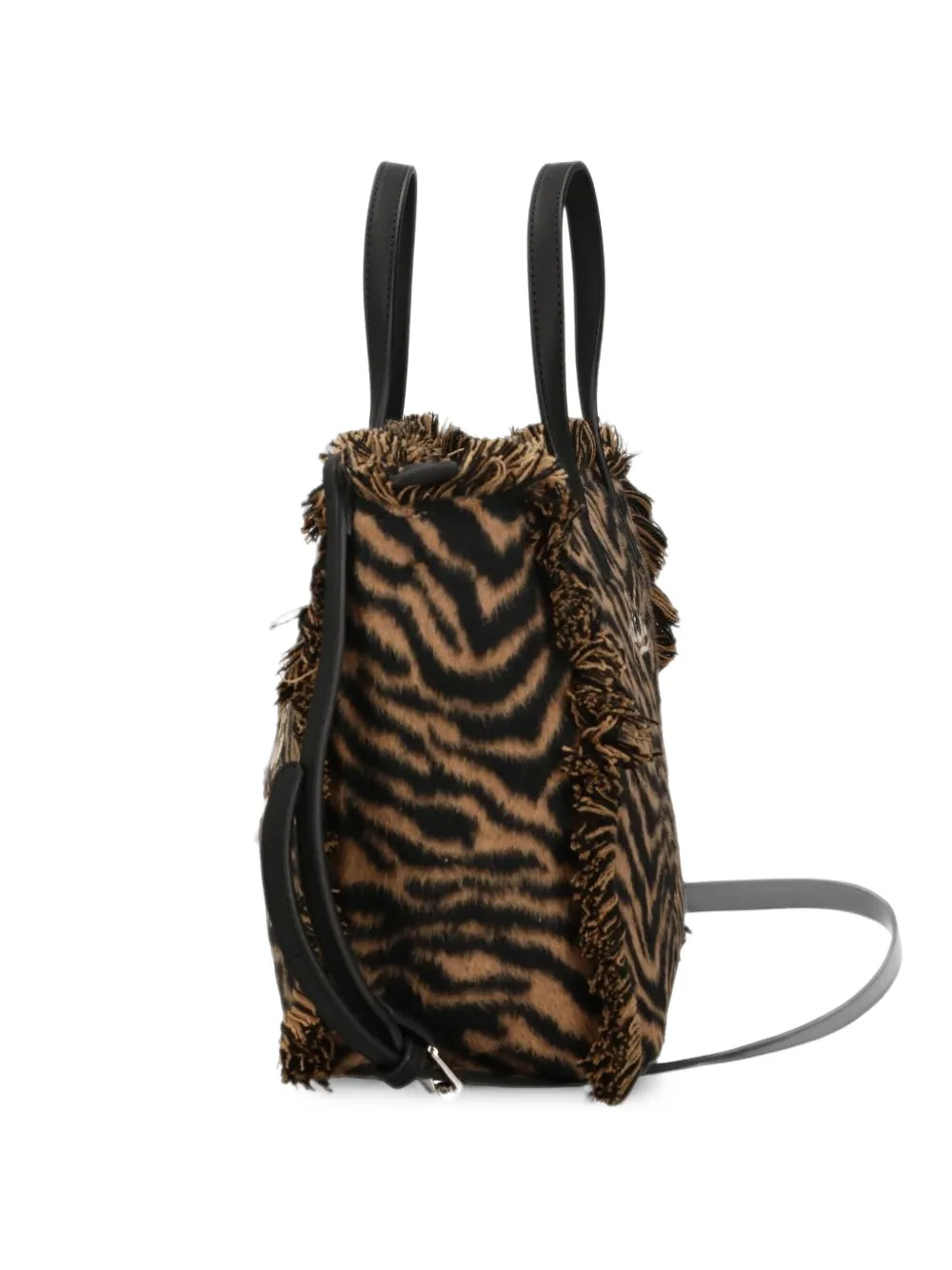 MC2 Saint Barth tiger-print fringed tote bag Bruin