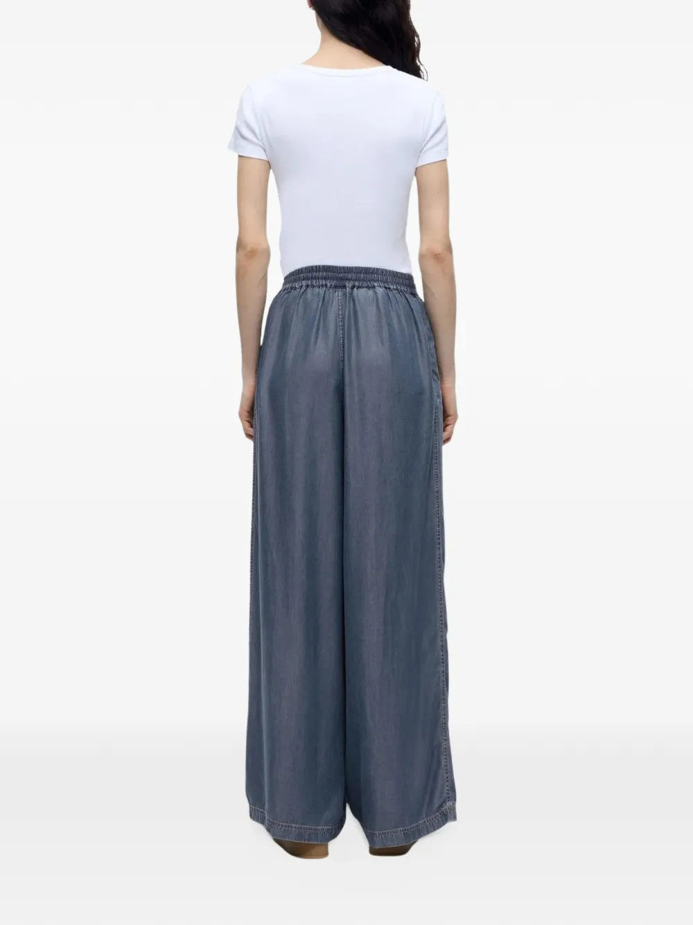 BOSS drawstring wide-leg trousers Blauw