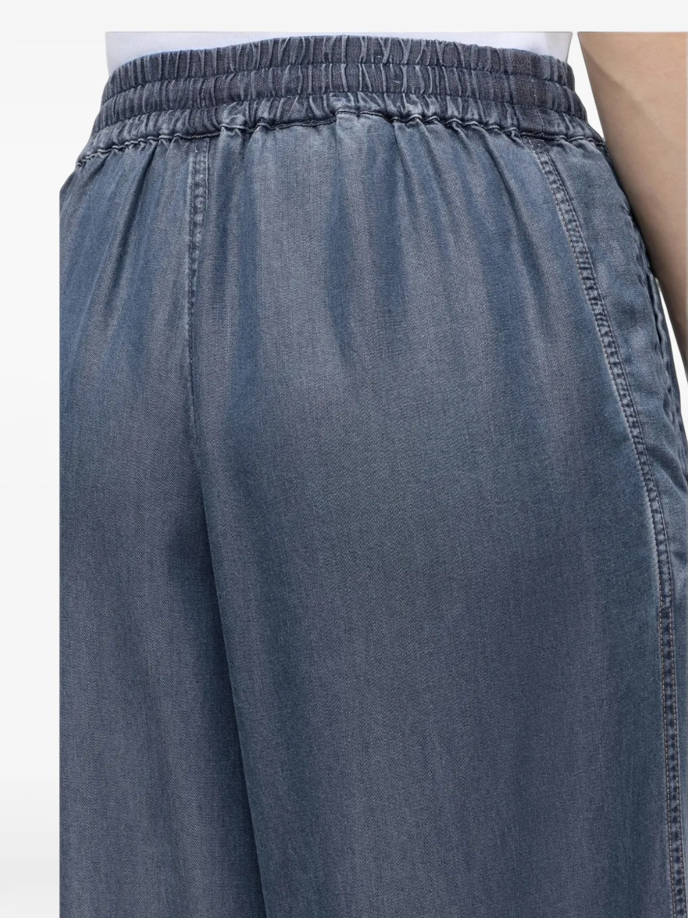 BOSS drawstring wide-leg trousers Blauw