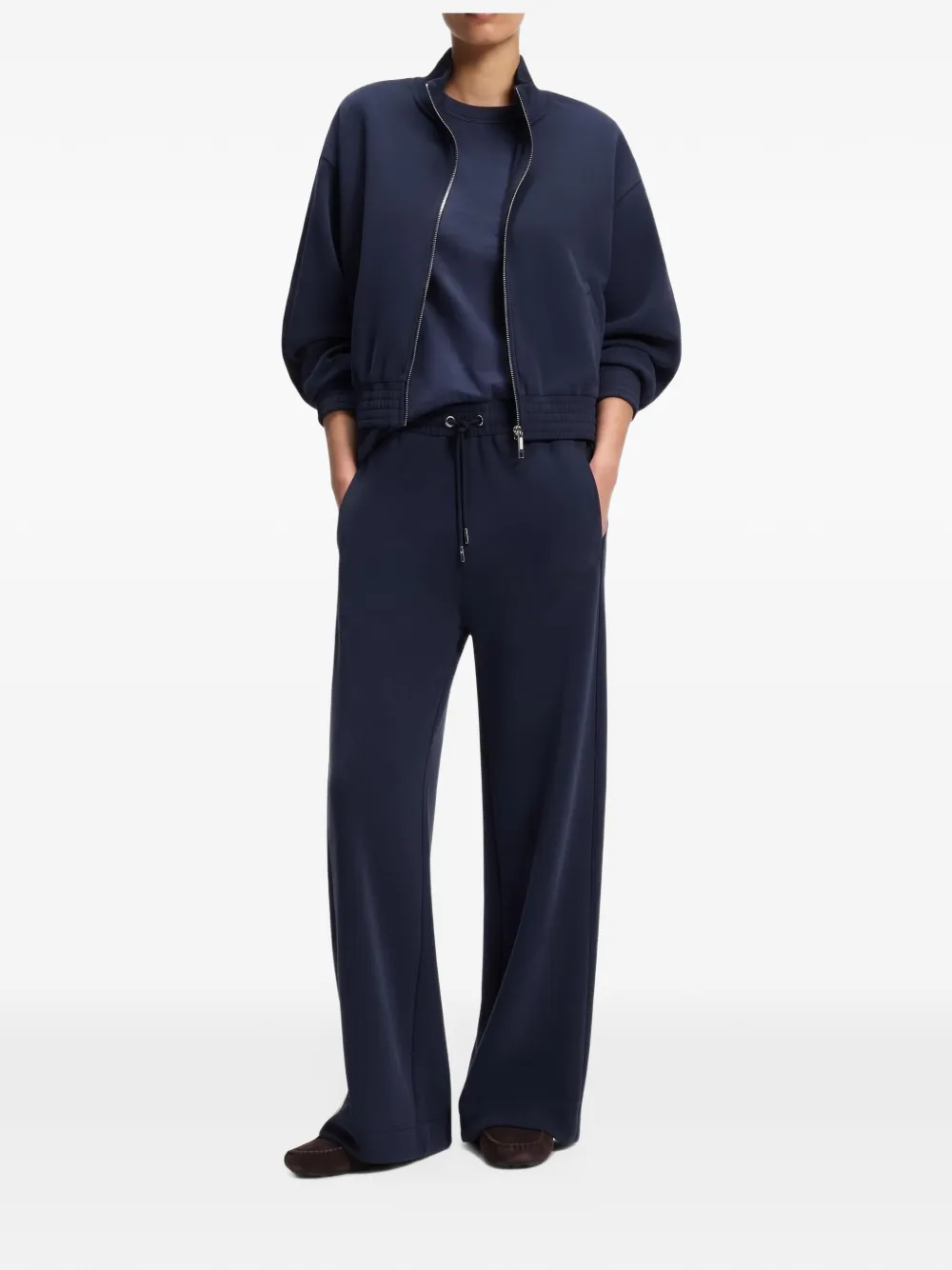 BOSS relaxed-fit tracksuit bottoms with piping details Blauw