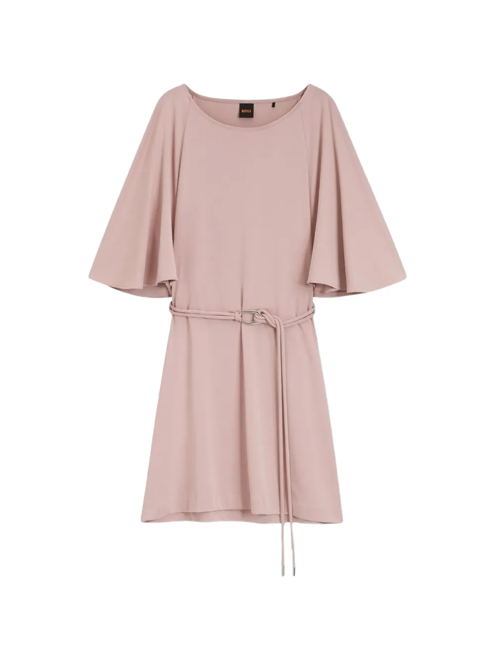 BOSS belted jersey dress with cape-style detail Roze