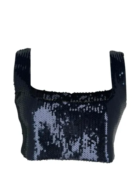 Galvan London Beating Heart sequinned crop top