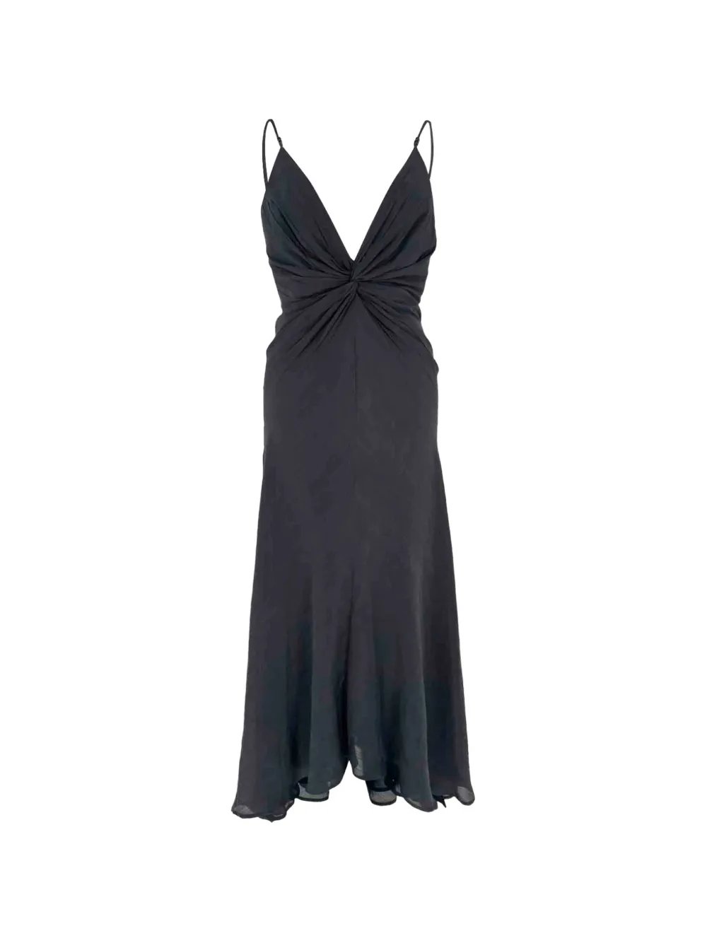 Galvan London Escape twist-front midi dress - Nero