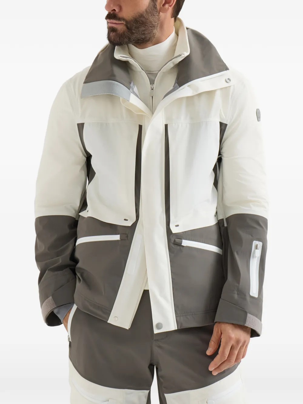 Brunello Cucinelli Mountain Performance bonded taffeta jacket Beige