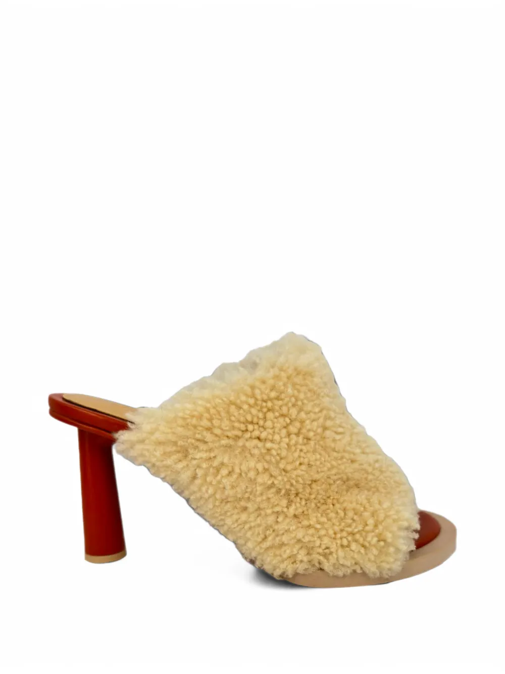 Jacquemus Pre-Owned Les Mules Carrés Ronds shearling sandals - Tons neutres