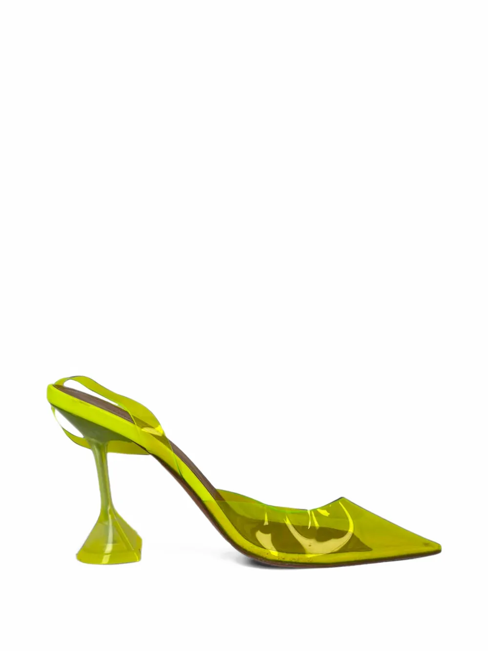 Amina Muaddi Holli Glass slingback pumps - Gelb