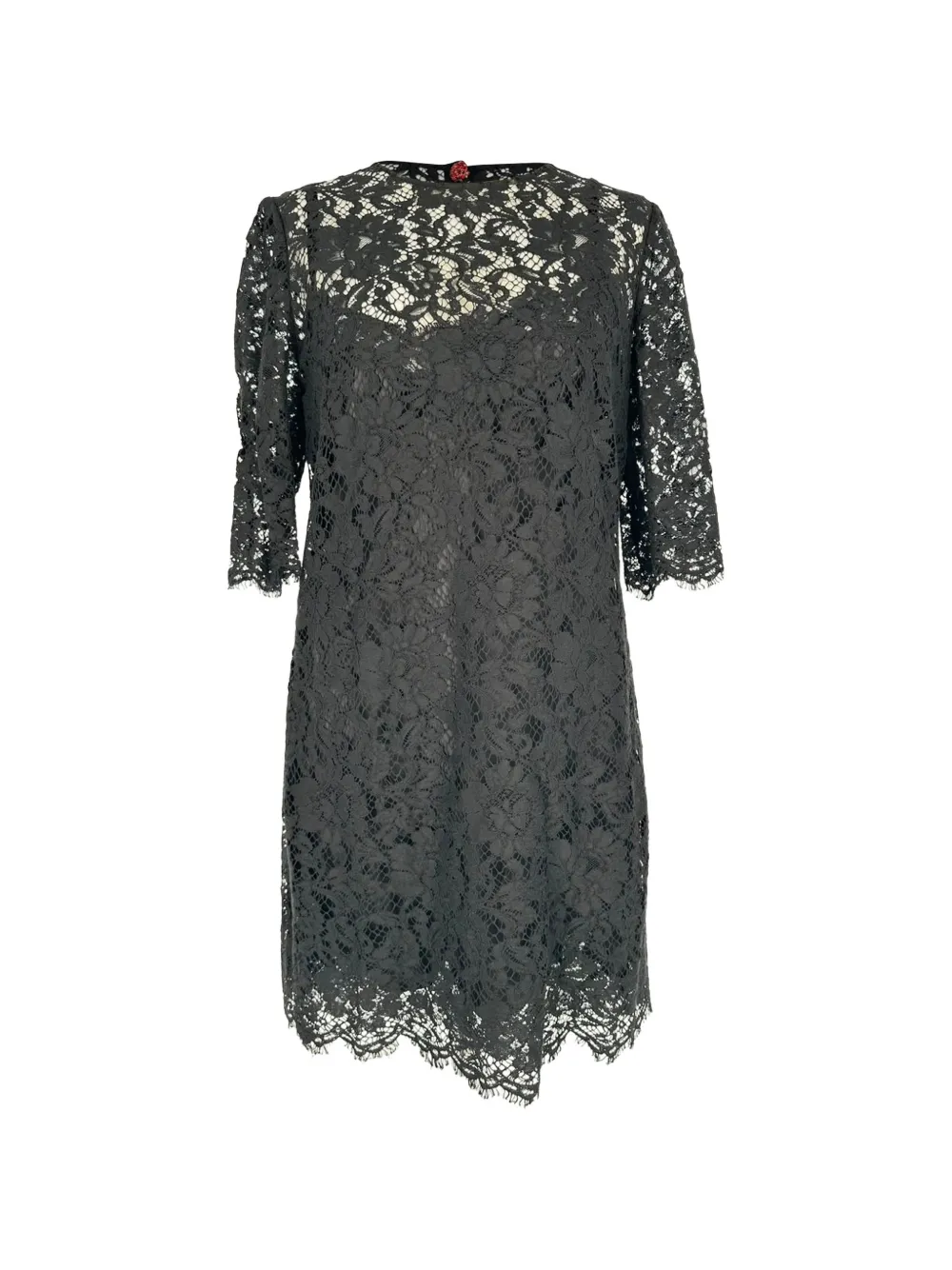 Dolce & Gabbana Pre-Owned Lace mini dress - Nero