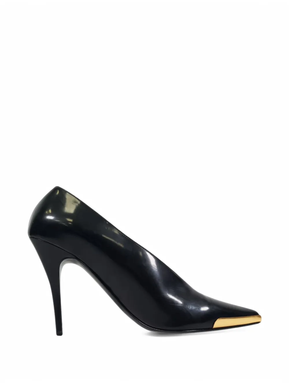 Stella McCartney Pre-Owned pointed-toe metal-cap pumps - Schwarz