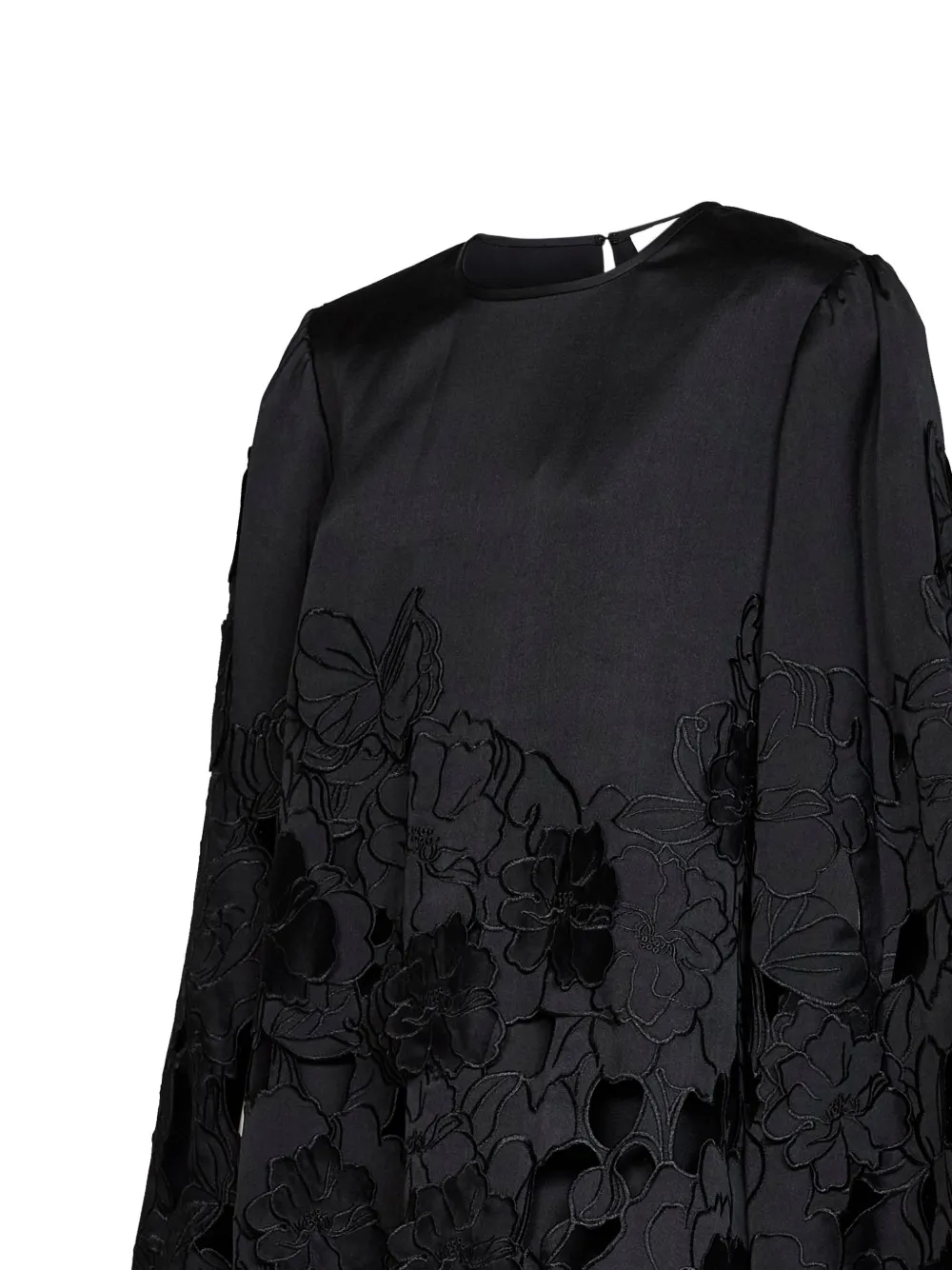 Costarellos Shorts met geborduurde bloemen en gewelfde afwerking Zwart