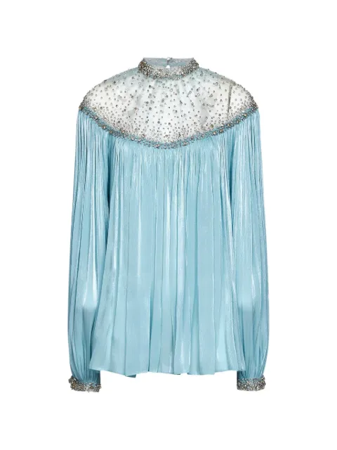 Costarellos Timea crystal-embellished pleated top