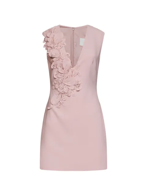 Costarellos Anora floral-appliqué bead-embellished mini dress