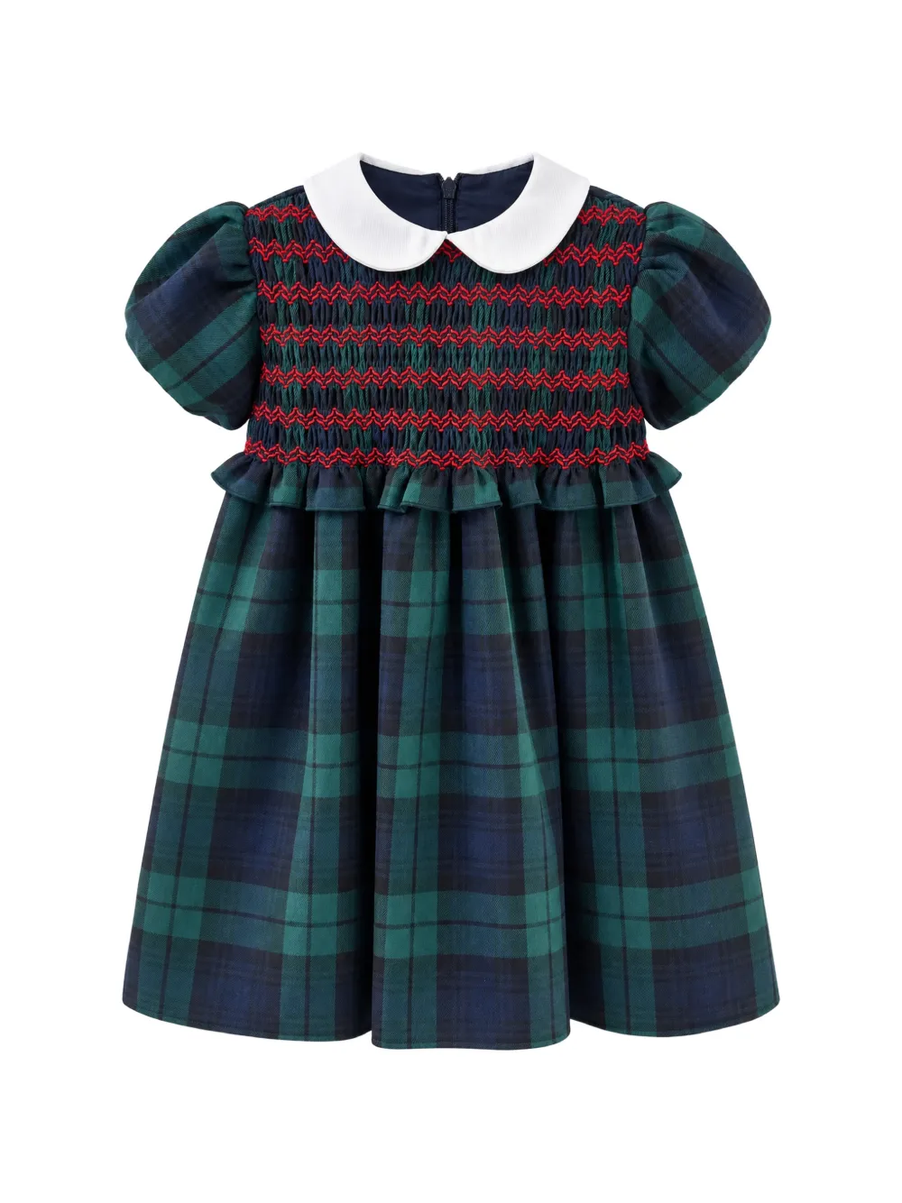 La Stupenderia smocked tartan dress - Verde