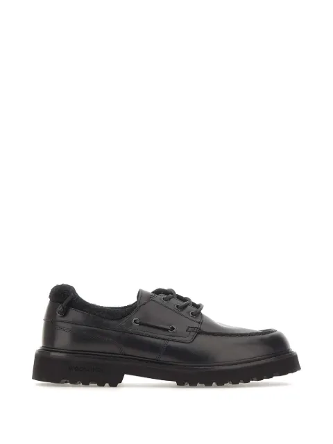 Woolrich lugged leather lace-up Derby shoes