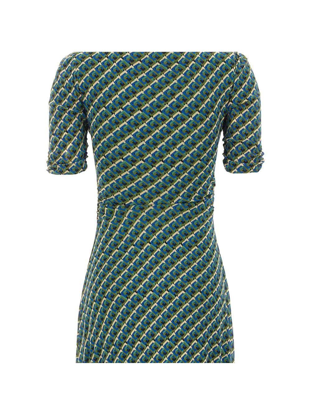 DVF Diane von Furstenberg Koren reversible geometric-print midi dress Blauw