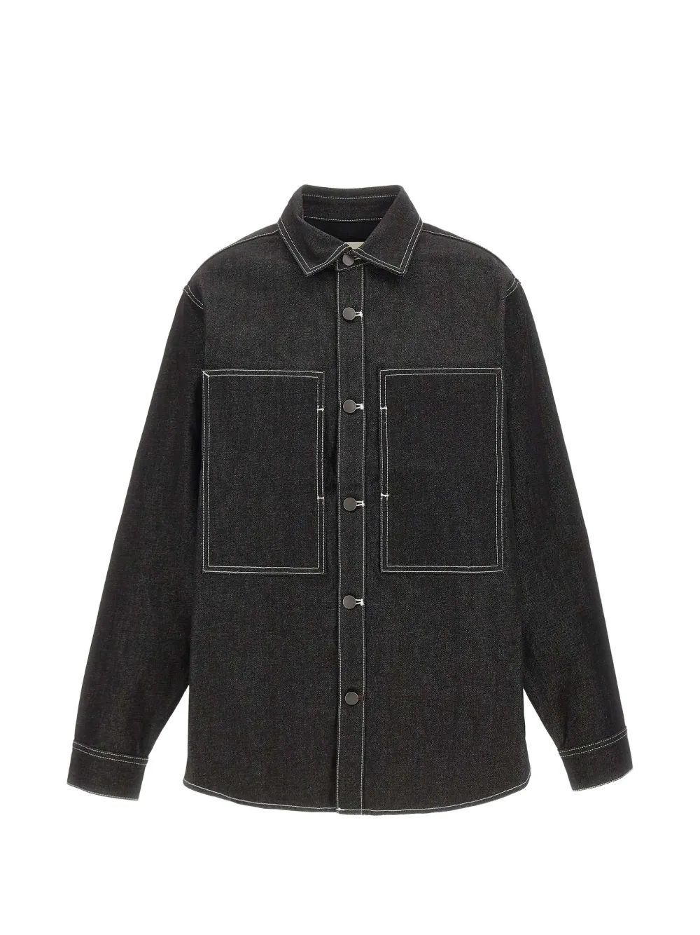 ENTIRE STUDIOS contrast-stitch denim shirt - Schwarz