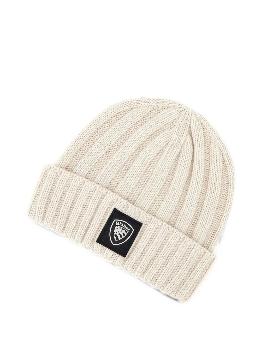 Blauer Cutter ribbed beanie hat Beige