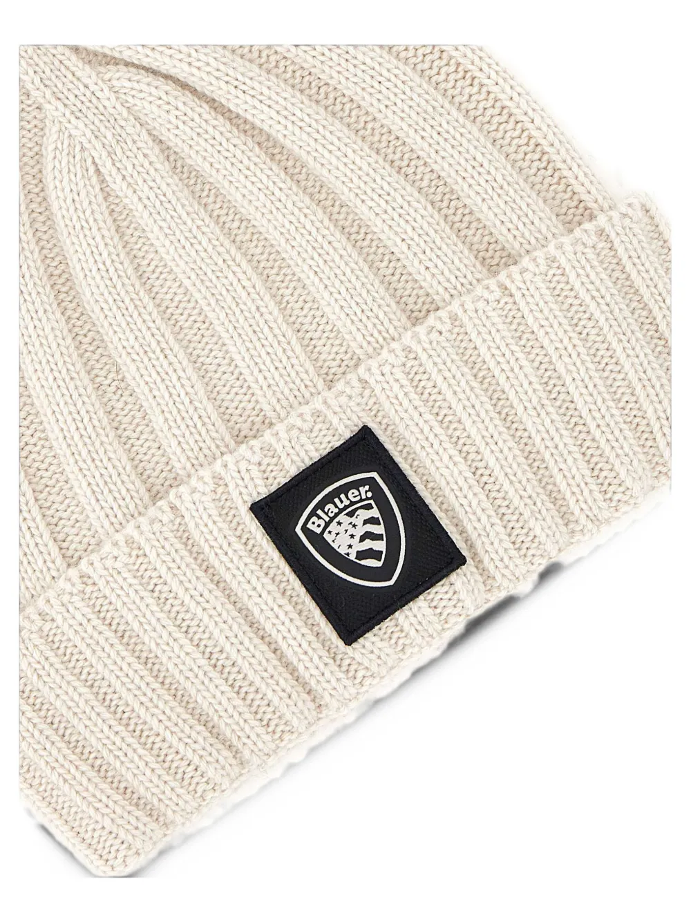 Blauer Cutter ribbed beanie hat Beige