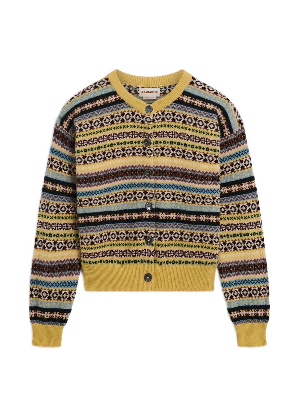 &Daughter Cardigan Ada Fair Isle - Giallo
