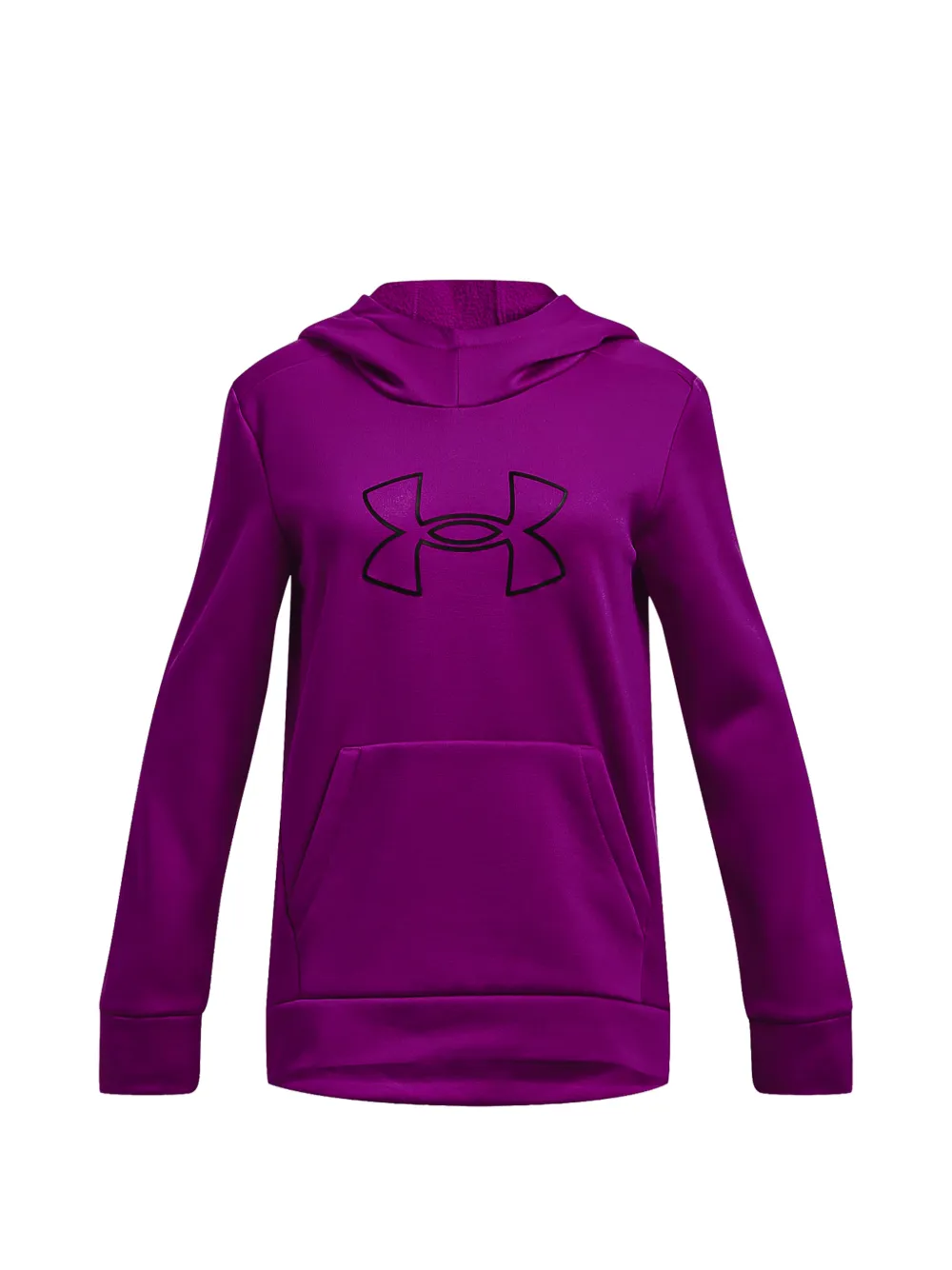 Under Armour Kids logo-print fleece hoodie - Viola