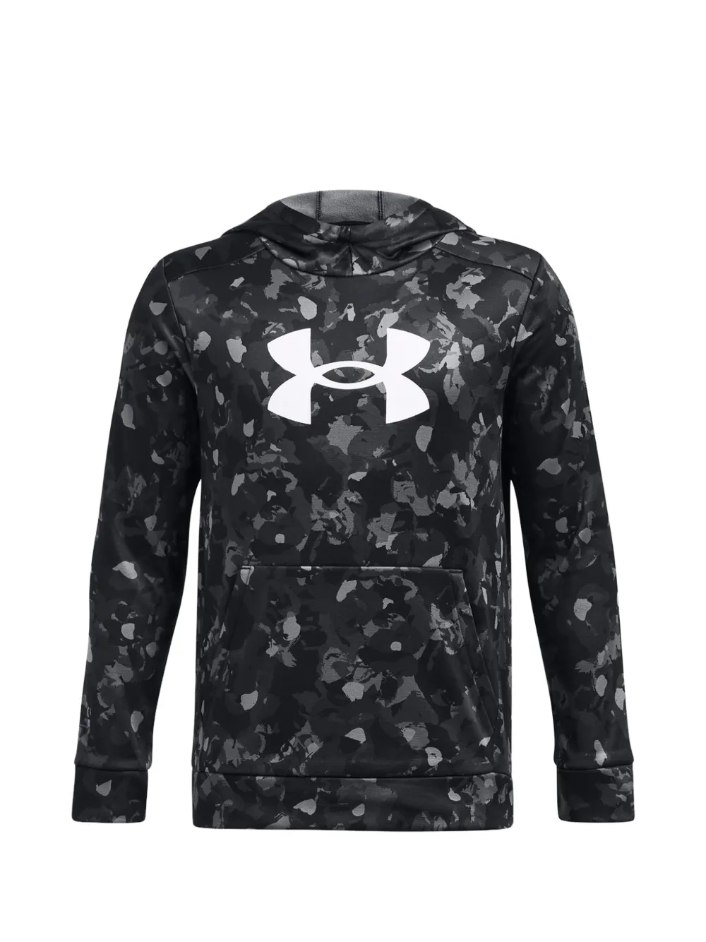 Under Armour Kids Unstoppable Fleece camo-print logo-print hoodie - Nero