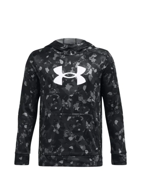 Under Armour Kids Unstoppable Fleece camo-print logo-print hoodie