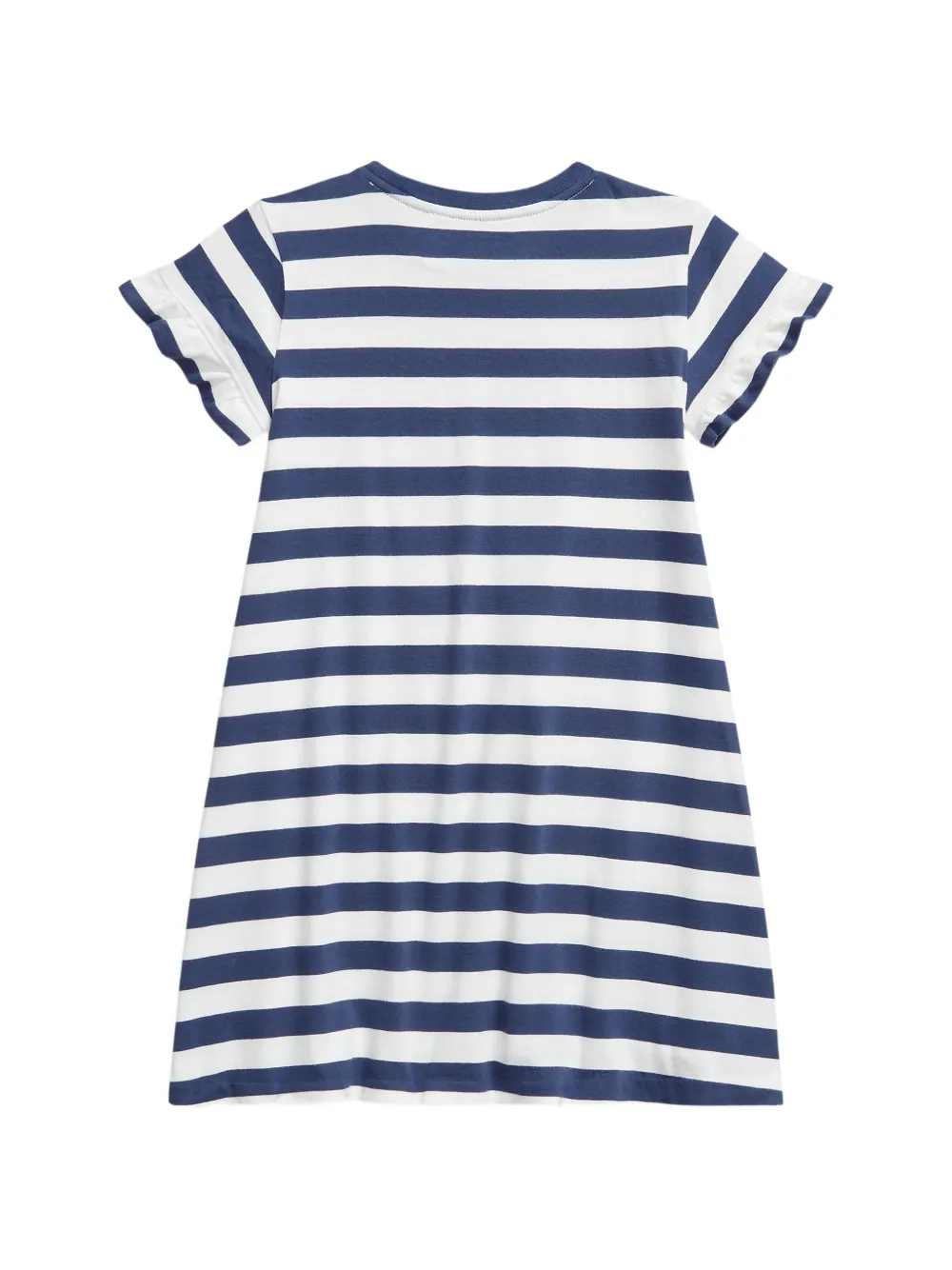 POLO RALPH LAUREN KIDS Polo Bear ruffled-sleeve dress Blauw