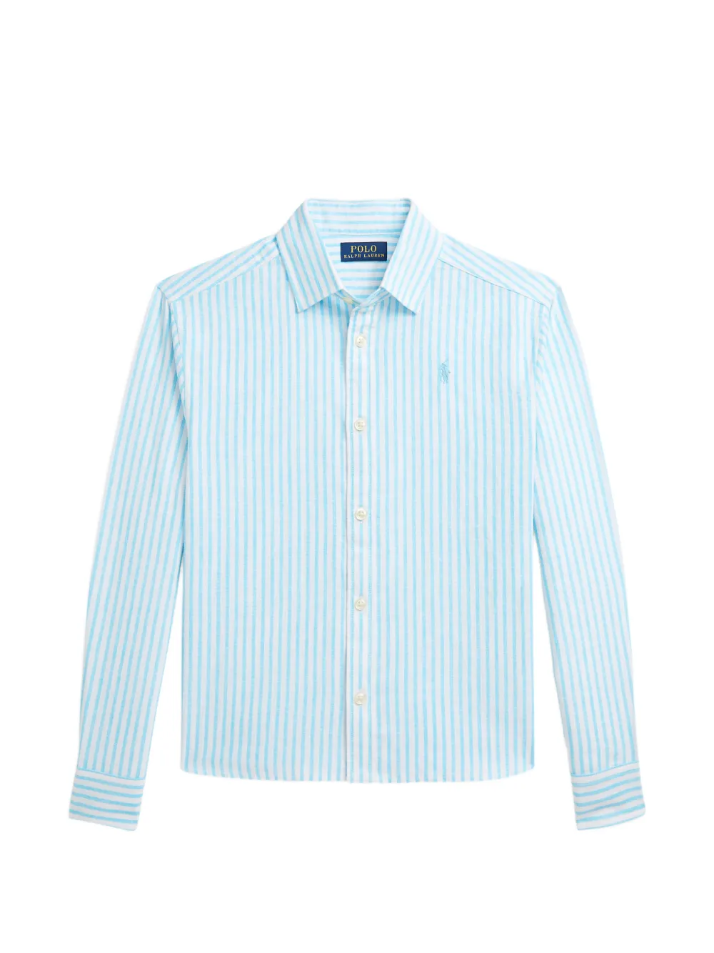 POLO RALPH LAUREN KIDS button-fastening striped shirt - Weiß
